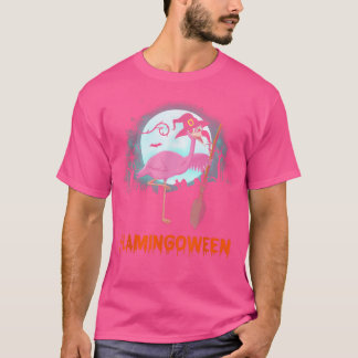 Hexe Flamingoween Flamingo Halloween Graveyard Ma T-Shirt
