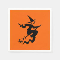 Hexe fliegt auf Besen Halloween 4Nellie