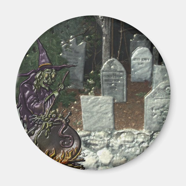 Hexe Friedhof Magnet (Vorne)