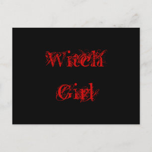 Hexe Girl Postkarte