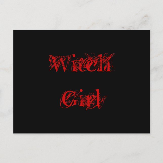 Hexe Girl Postkarte (Vorderseite)