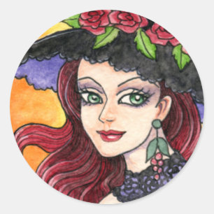Hexe Gothic Sticker von Ann Howard