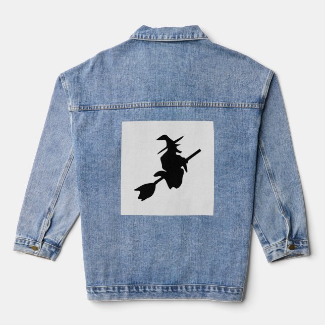 Hexe Halloween Jeansjacke (Rückseite)