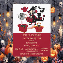 Hexe Halloween Spider Web Pumpkins Kind Geburtstag