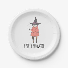 Hexe Happy Halloween Napkins Pappteller