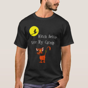 Hexe hat besser mein Catnip Funny Cat Halloween T-Shirt