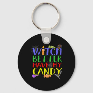 Hexe hat besser meine Candy Candle Frauen Hallowee Schlüsselanhänger