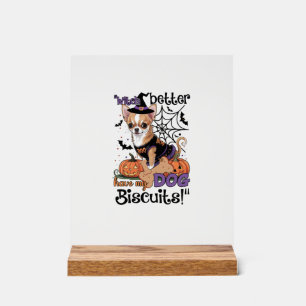 Hexe hat besser meine Hundekekse Süße Halloween C Acrylschild