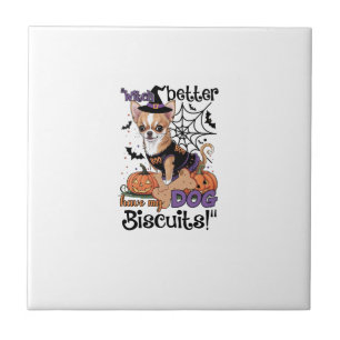 Hexe hat besser meine Hundekekse Süße Halloween C Fliese