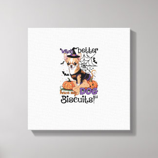 Hexe hat besser meine Hundekekse Süße Halloween C Leinwanddruck