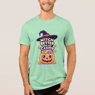 Hexe hat besser meine Süßigkeit - Niedliches Kawai Tri-Blend Shirt