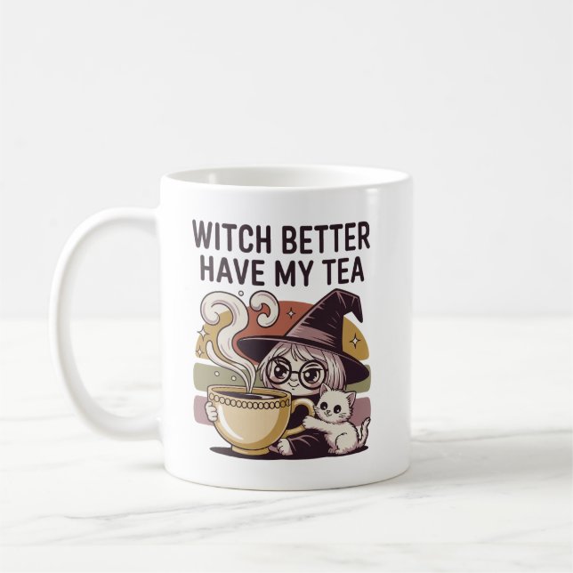 Hexe hat besser meinen Tee-Tee-Tee Kaffeetasse (Links)