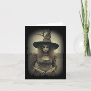 Hexe Horror Creepy Gothic Halloween Karte