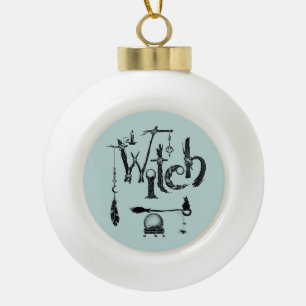 Hexe Illustrative Alte Welt Natur Keramik Kugel-Ornament