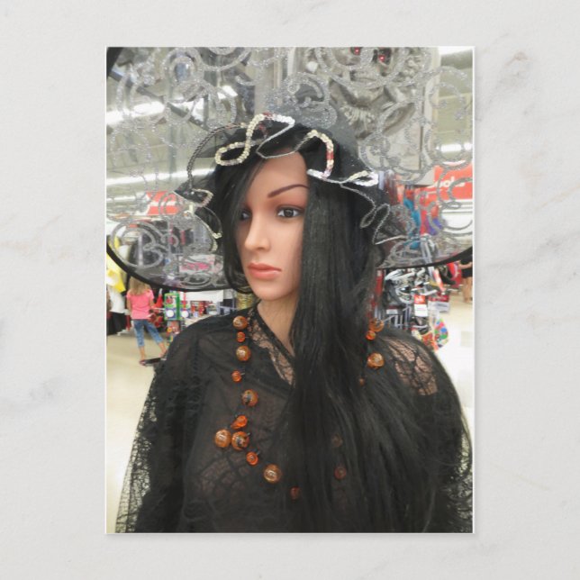 Hexe im Thrift-Store Postkarte (Vorderseite)
