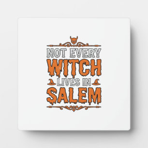 Hexe im Vintage-Stil Salem Halloween-Schrifttypdes Fotoplatte