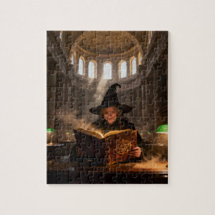 Hexe in der Bibliothek Puzzle