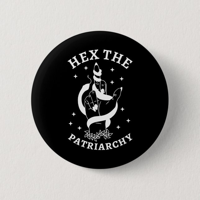 Hexe kämpft gegen das Patriarchat Hex das Patriarc Button (Vorderseite)