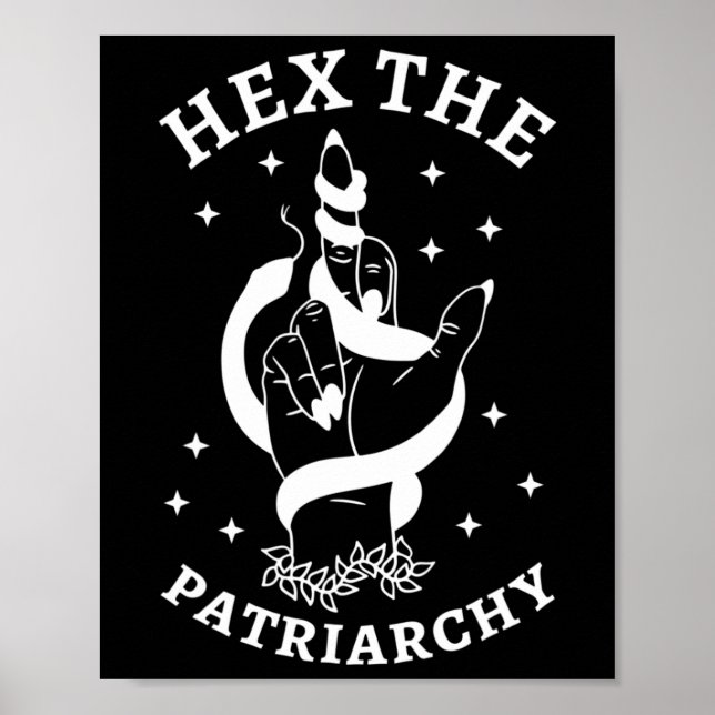 Hexe kämpft gegen das Patriarchat Hex das Patriarc Poster (Vorne)