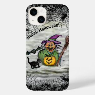 Hexe, Katze, Bat und Kürbis, glückliches Hallowe Case-Mate iPhone 14 Hülle