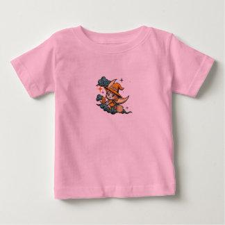 Hexe & Katze Mondlichtflug Baby T-shirt