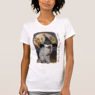 Hexe-Katzen-humorvolles T-Shirt
