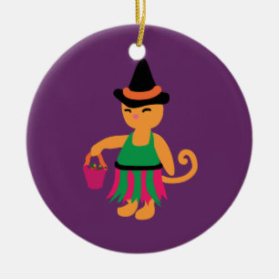 Hexe Kitty Keramik Ornament