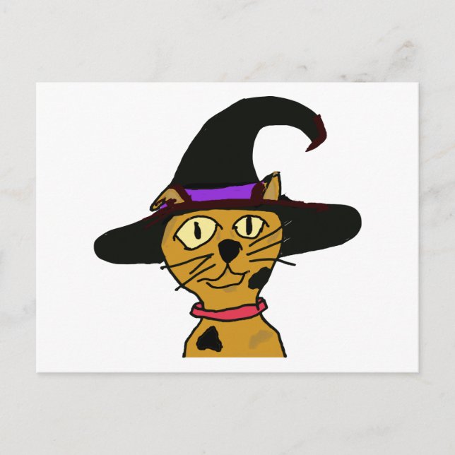 Hexe Kitty Postkarte (Vorderseite)