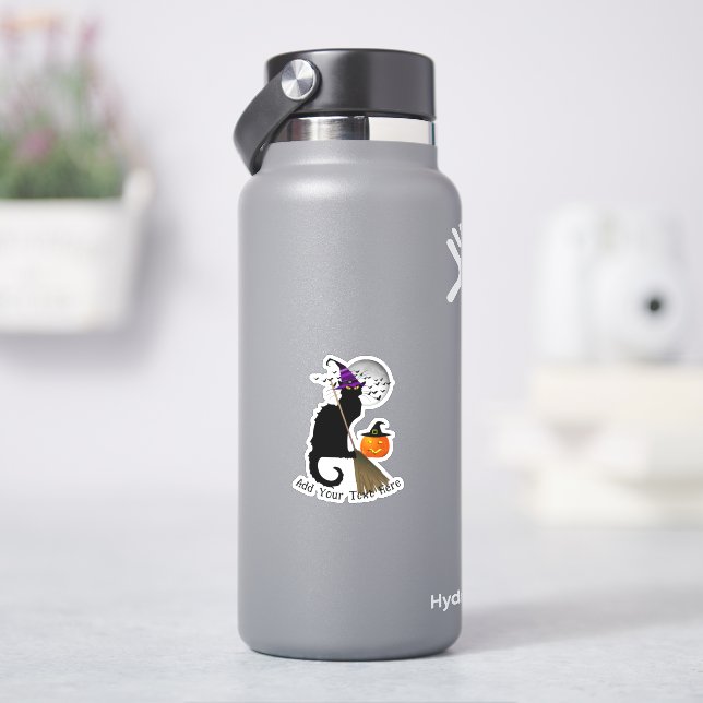 Hexe Le Chat Noir Halloween Aufkleber (HydroFlask)