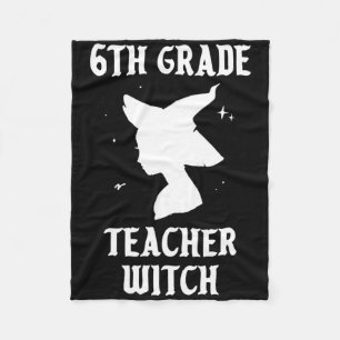 Hexe-Lehrerin der 6. Klasse Lustiges Halloween-Kos Fleecedecke
