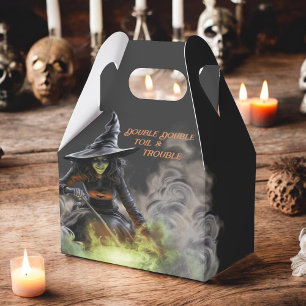 Hexe mit Burning Cauldron Halloween Geschenkschachtel