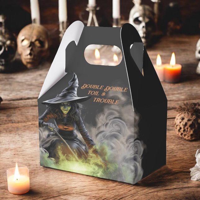 Hexe mit Burning Cauldron Halloween Geschenkschachtel (Von Creator hochgeladen)