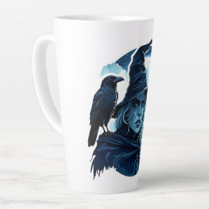 Hexe mit einem Raven - Halloween Fan Fun 2 Milchtasse