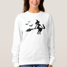 Hexe mit Katze und Fledermäusen schwarze Silhouett