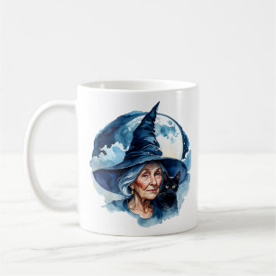 Hexe mit Katze - Wicca Halloween 1 Kaffeetasse