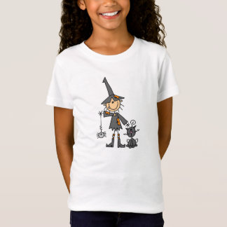 Hexe mit schwarzer Katze T-Shirt