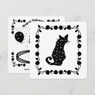 Hexe n' Willow Cat Halloween-Party Einladung