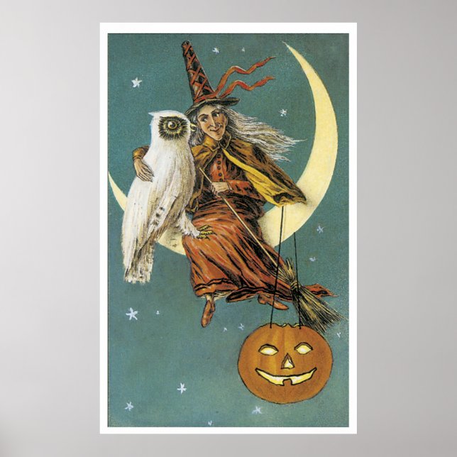 Hexe nach Nacht Poster (Vorne)