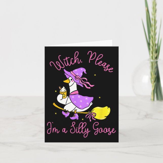 Hexe niedlich karte (Vorderseite)