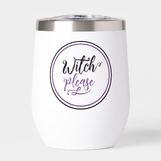 Hexe personalisiertes Halloween Schwarz Lila (Vorderseite)