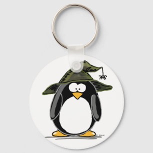Hexe-Pinguin Schlüsselanhänger