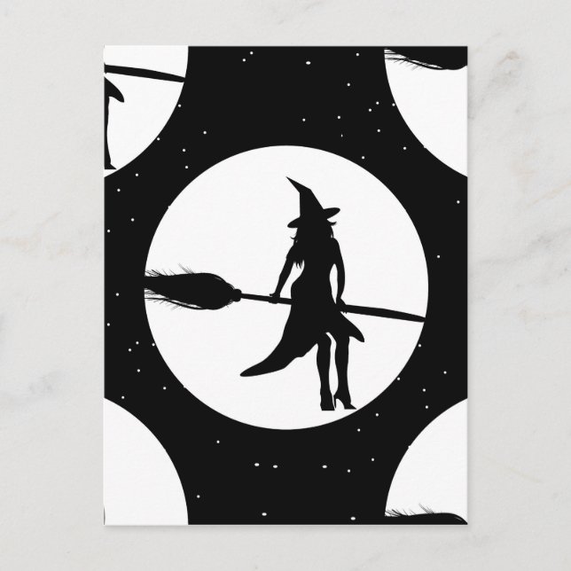 Hexe Postkarte (Vorderseite)