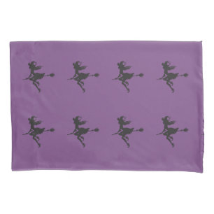 Hexe reitet Besen Halloween Thunder_Cove Kissenbezug