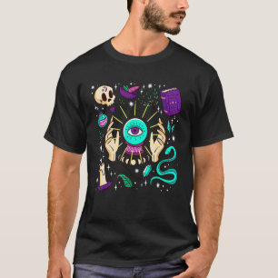 Hexe s Essentials okkult Esoterische Kristallhexe T-Shirt