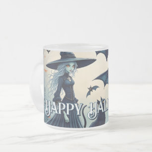 Hexe, Schwarze Katze und Fledermäuse in Twilight S Mattglastasse