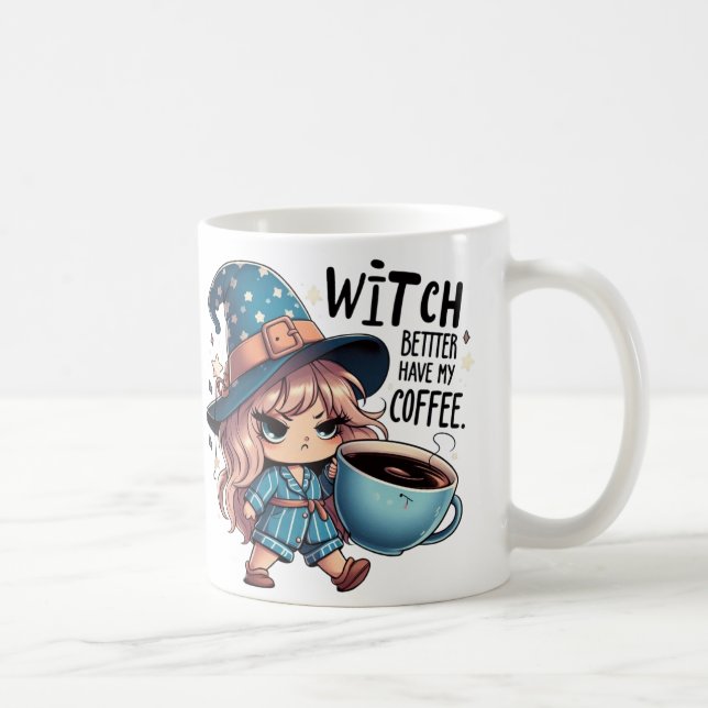 Hexe sollte besser meinen Kaffee haben Lustiger Ha Kaffeetasse (Rechts)