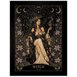 Hexe, Sternen-Tarot-Kunst Postkarte