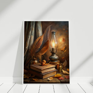 Hexe-Study Wall Art - Vintage Candlelit-Magie Poster