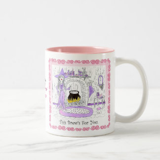 Hexe-Tasse Zweifarbige Tasse