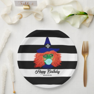 Hexe Thema Halloween Geburtstag Chic Personalisier Pappteller